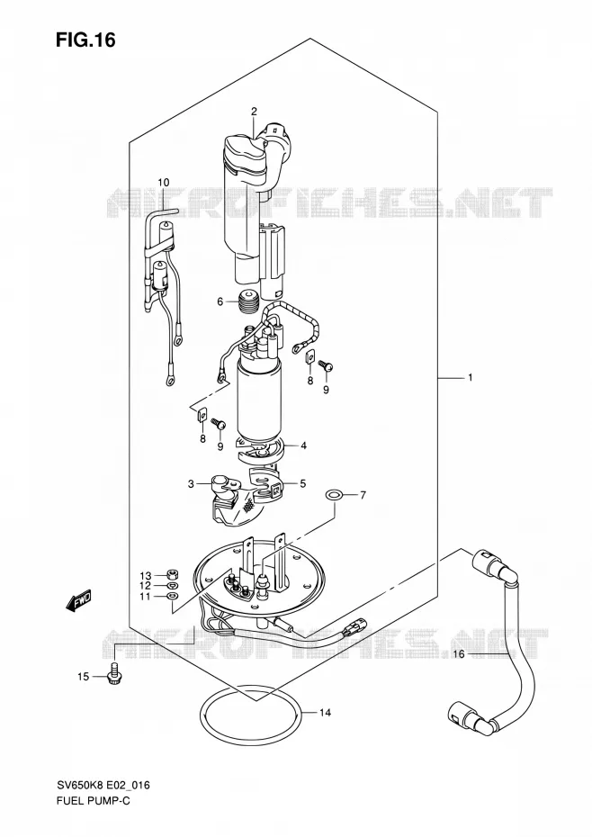 POMPE A ESSENCE Suzuki MOTO 650 SV-S 2009  SV650SAK9(E24)