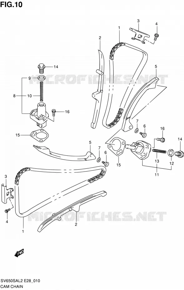 DISTRIBUTION Suzuki MOTO 650 SV-S 2012  SV650SA L2 (E03,E28,E33)