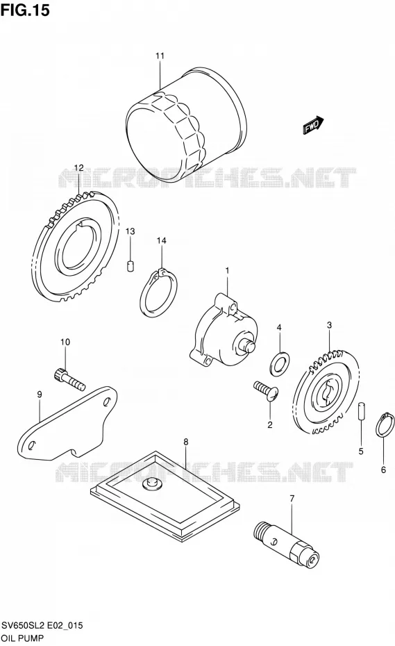 POMPE A HUILE Suzuki MOTO 650 SV 2012  SV650SAL2(E24)