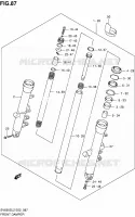 AMORTISSEUR AVANT (SV650SUL2 E24) pour Suzuki SV 650 2012