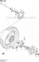 ROUE ARRIERE (SV650SL2 E24) pour Suzuki SV 650 2012