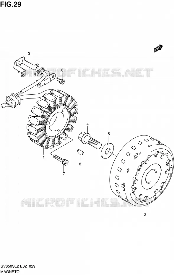 ALLUMAGE ROTOR - STATOR Suzuki MOTO 650 SV 2012  SV650SUL2(E24)
