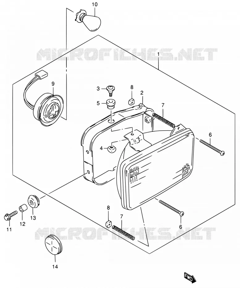 PHARE (P09) Suzuki MOTO 185 TS 1997  TS185ERCV