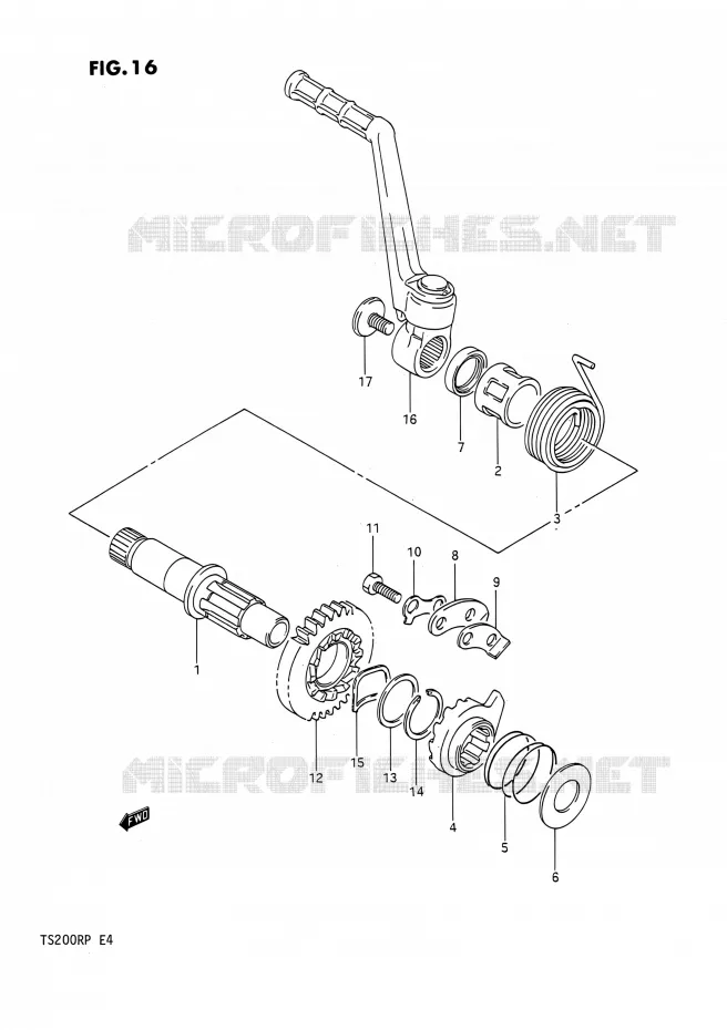 KICK Suzuki MOTO 200 TS-R 1991  TS200R M (E02,E04,E24)