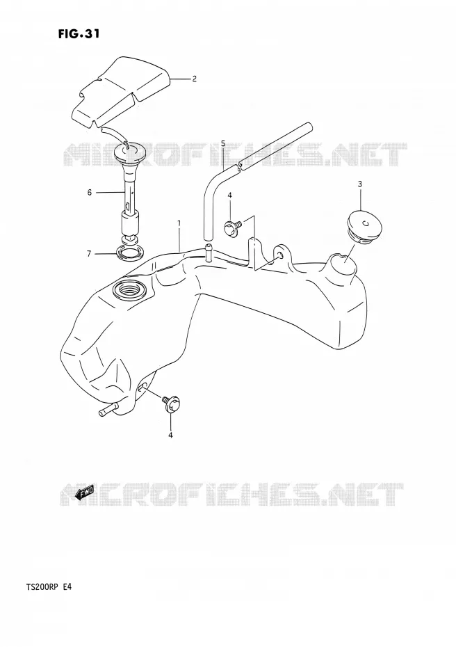 RESERVOIR D'HUILE Suzuki MOTO 200 TS-R 1991  TS200R M (E02,E04,E24)