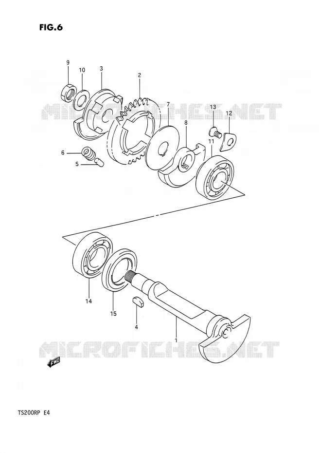 BALANCIER Suzuki MOTO 200 TS-R 1992  TS200R N (E02,E04,E24)
