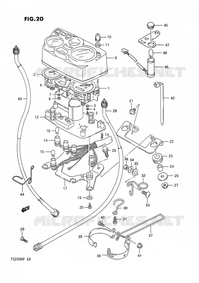 COMPTEUR Suzuki MOTO 200 TS-R 1992  TS200R N (E02,E04,E24)