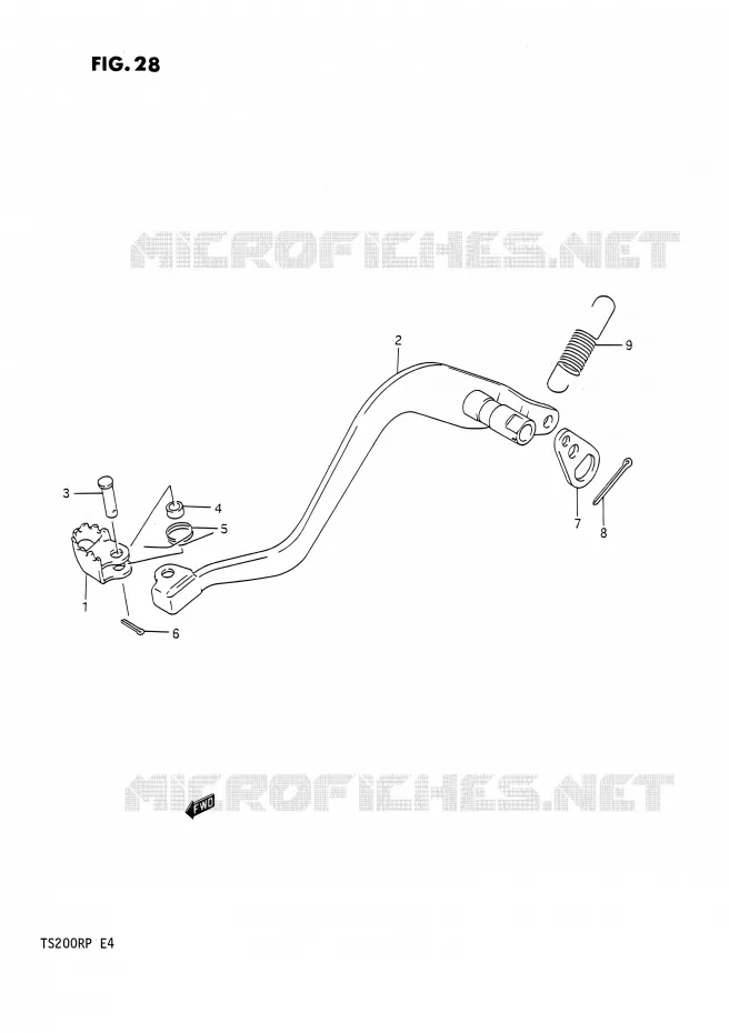 FREIN ARRIERE Suzuki MOTO 200 TS-R 1992  TS200R N (E02,E04,E24)