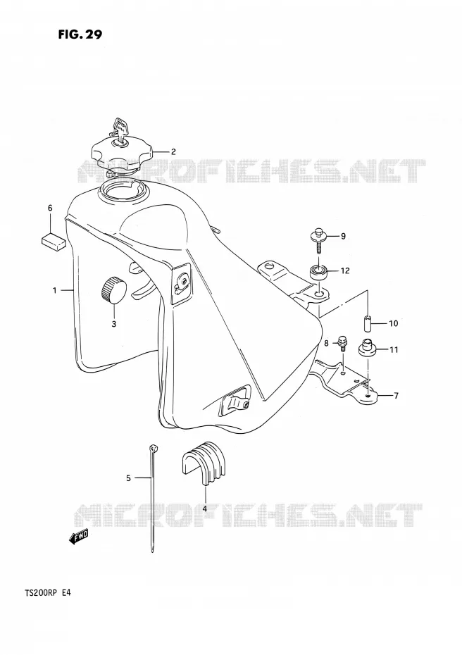 RESERVOIR D'ESSENCE Suzuki MOTO 200 TS-R 1992  TS200R N (E02,E04,E24)