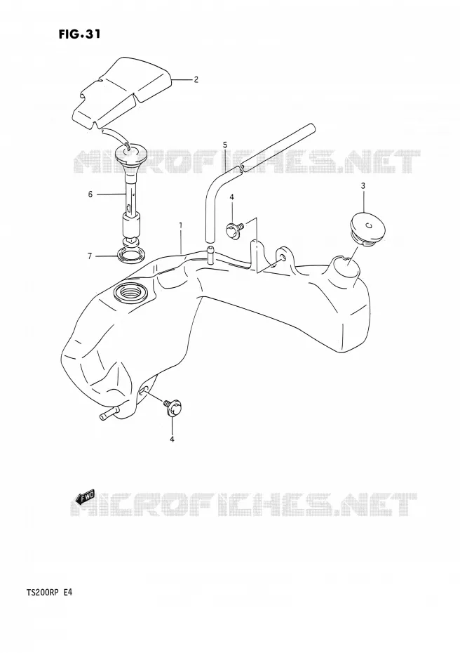RESERVOIR D'HUILE Suzuki MOTO 200 TS-R 1992  TS200R N (E02,E04,E24)