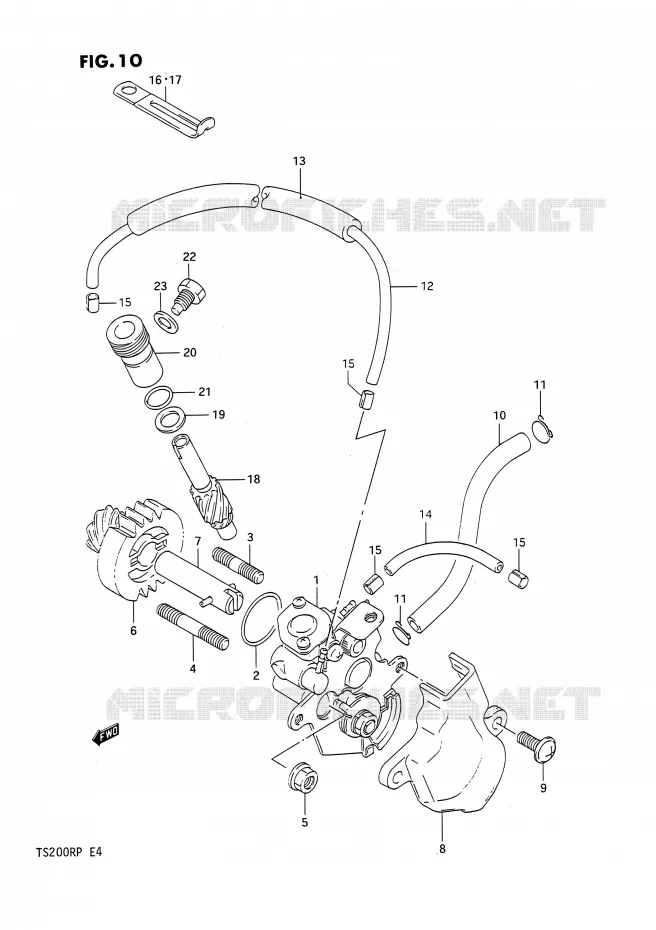 POMPE A HUILE Suzuki MOTO 200 TS-R 1993  TS200R P (E04,E24)