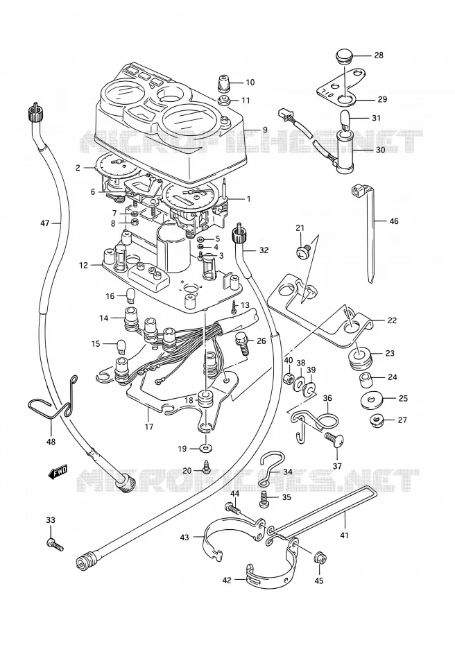COMPTEUR Suzuki MOTO 200 TS-R 1991  TS200R M (E03,E28,E33)