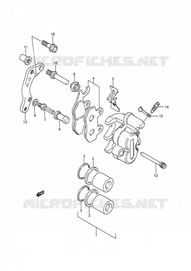 ETRIER DE FREIN AVANT Suzuki MOTO 200 TS-R 1991  TS200R M (E03,E28,E33)