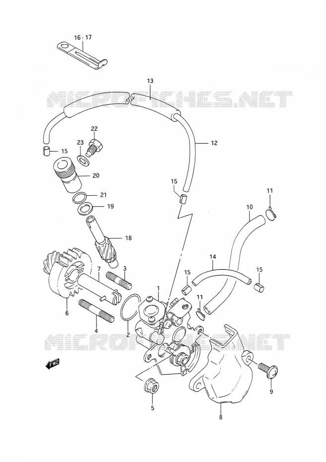 POMPE A HUILE Suzuki MOTO 200 TS-R 1991  TS200R M (E03,E28,E33)