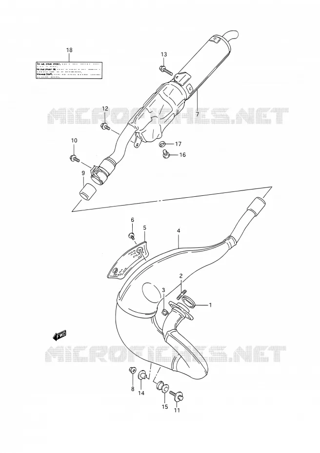SILENCIEUX Suzuki MOTO 200 TS-R 1991  TS200R M (E03,E28,E33)