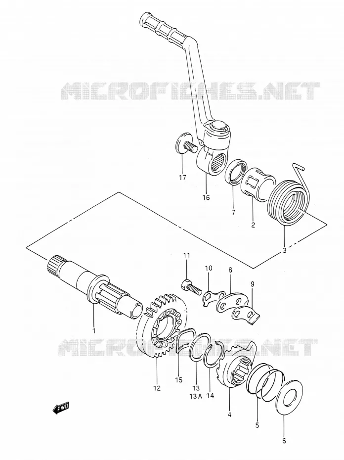 KICK Suzuki MOTO 200 TS-R 1993  TS200R P (E03,E28,E33)