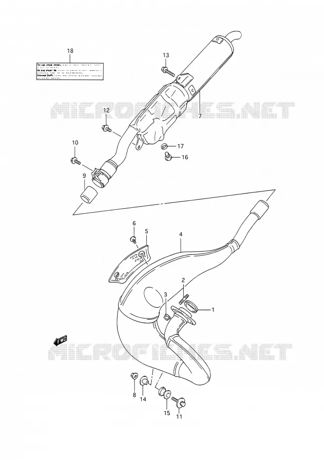 SILENCIEUX Suzuki MOTO 200 TS-R 1993  TS200R P (E03,E28,E33)