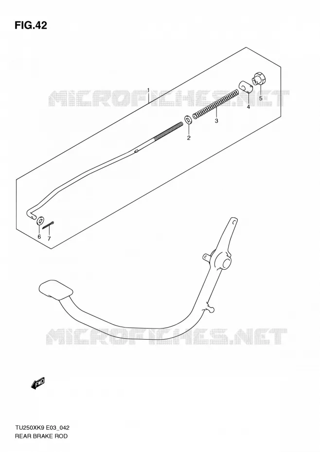 FREIN ARRIERE Suzuki MOTO 250 TU 2010  TU250XL0