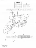 ETIQUETTE D'AVERTISSEMENT pour Suzuki TU 250 2011