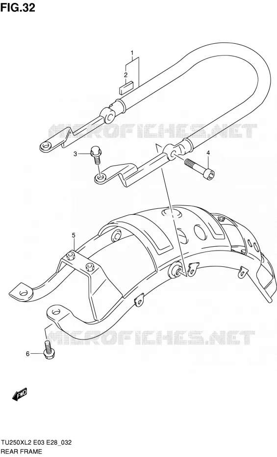 BOUCLE ARRIERE Suzuki MOTO 250 TU 2012  TU250XL2(E03,E28,E33)