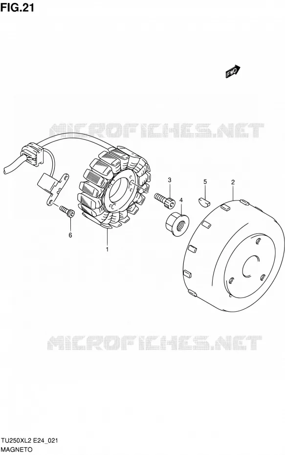 ALLUMAGE ROTOR - STATOR Suzuki MOTO 250 TU 2012  TU250XL2(E24)