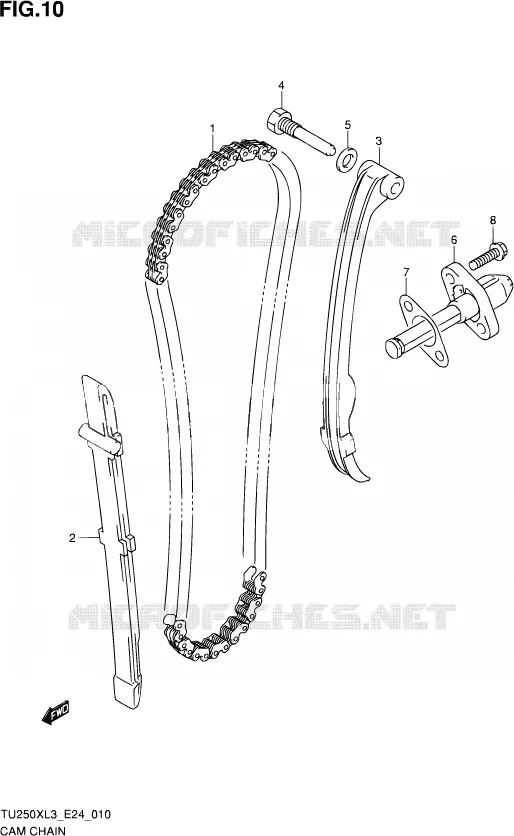 DISTRIBUTION Suzuki MOTO 250 TU 2013  TU250X L3 (E24)