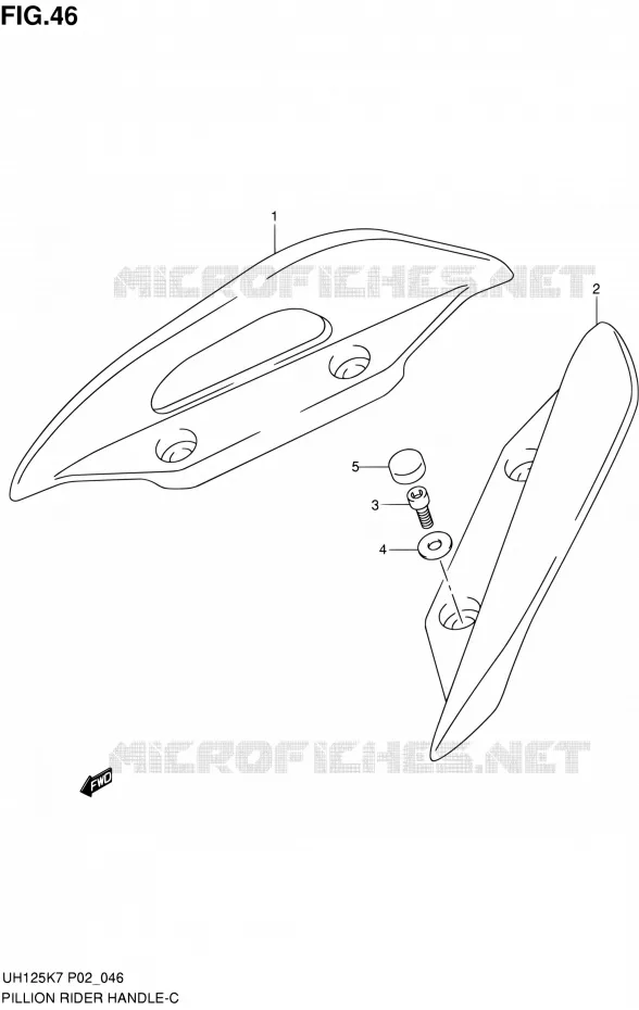 SUPPORT DOSSERET (MODEL K7) Suzuki SCOOTER 125 BURGMAN 2007  UH125K7(E19)