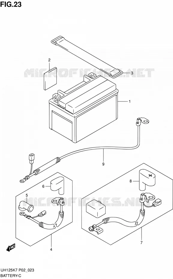 BATTERIE Suzuki SCOOTER 125 BURGMAN 2010  UH125L0(E19)
