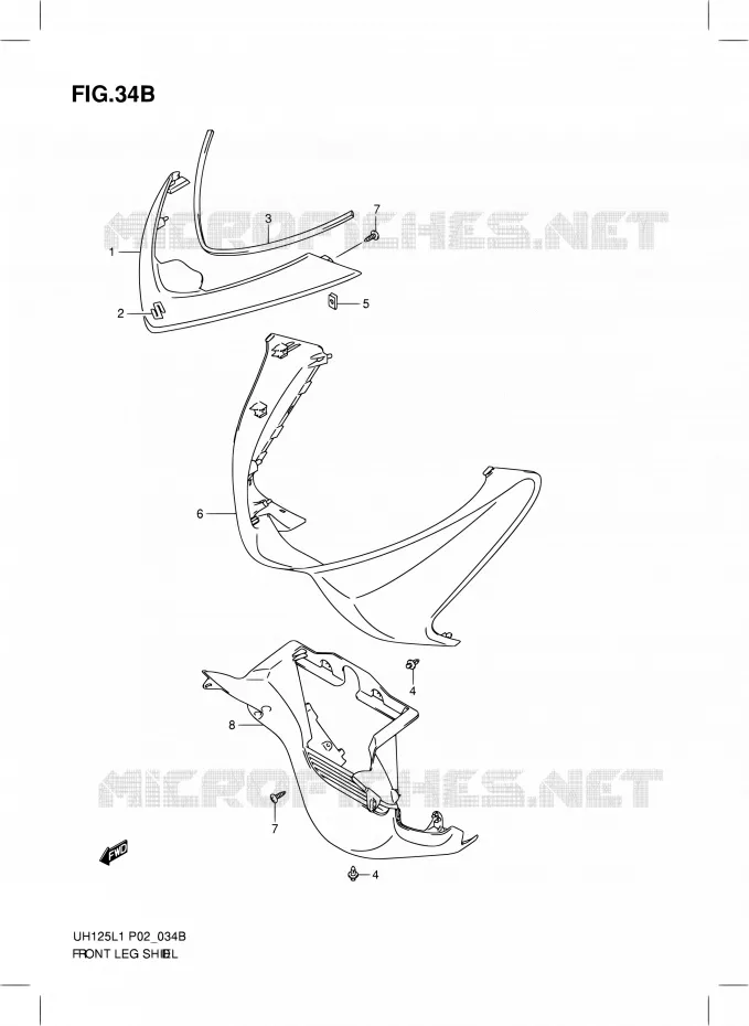 CARENAGES AVANT (MODEL RACING P19) Suzuki SCOOTER 125 BURGMAN 2011  UH125L1(P19)