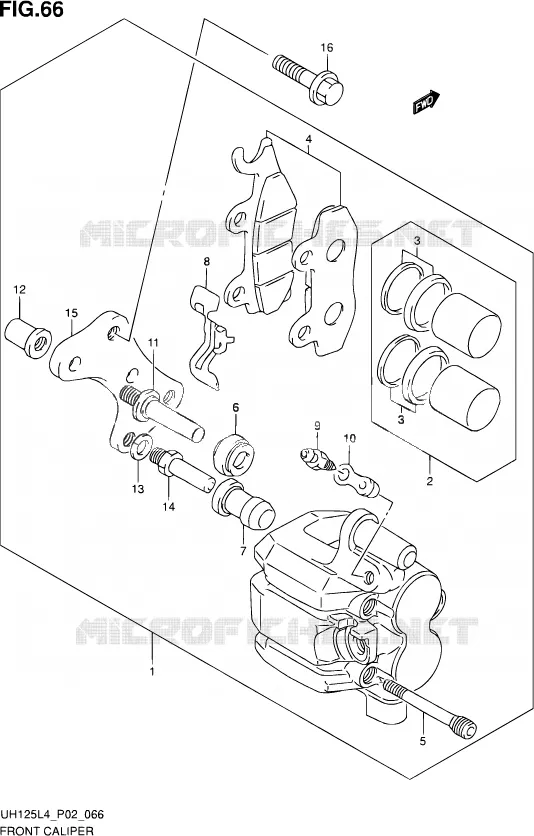 ETRIER DE FREIN AVANT Suzuki SCOOTER 125 BURGMAN 2014  UH125 L4 (P02)