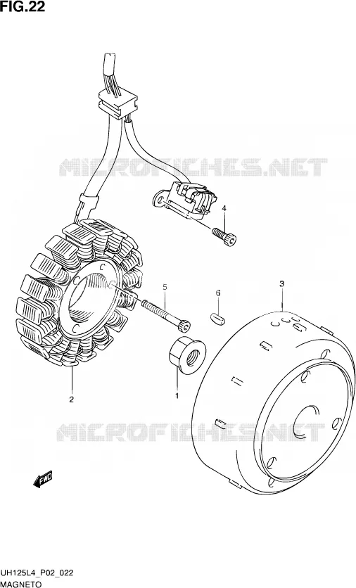 ALLUMAGE ROTOR - STATOR Suzuki SCOOTER 125 BURGMAN 2014  UH125 L4 (P19)