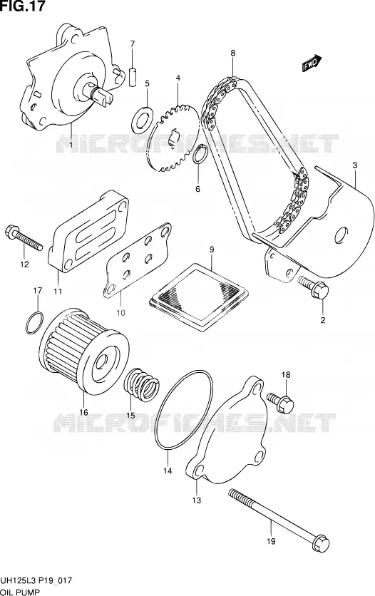 POMPE A HUILE Suzuki SCOOTER 125 BURGMAN 2012  UH125G L3 (P19)