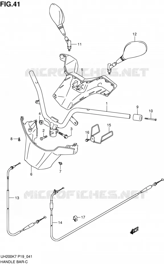 GUIDON Suzuki SCOOTER 200 BURGMAN 2008  UH200K8(E02)