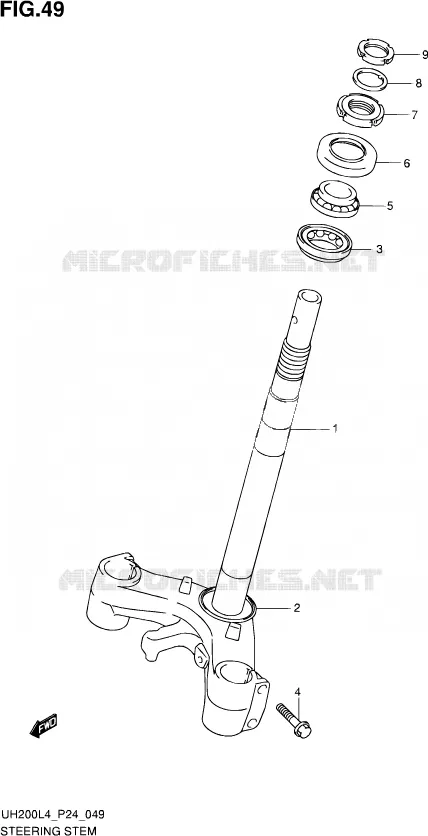 COLONNE DE DIRECTION Suzuki SCOOTER 200 BURGMAN 2014  UH200 L4 (P24)