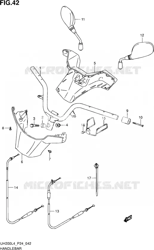 GUIDON Suzuki SCOOTER 200 BURGMAN 2014  UH200 L4 (P24)