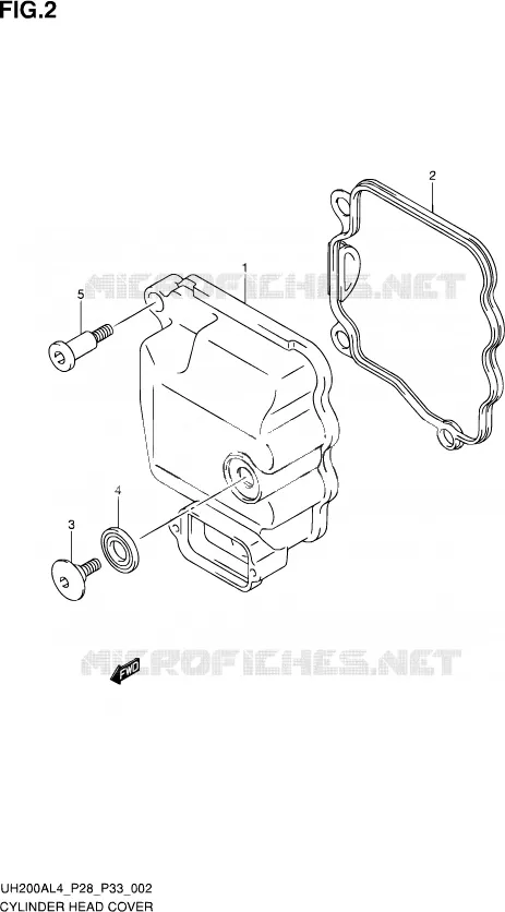 COUVRE CULASSE Suzuki SCOOTER 200 BURGMAN 2014  UH200A L4 (P03,P28,P33)