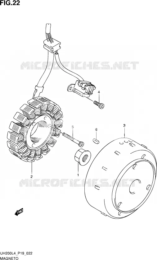 ALLUMAGE ROTOR - STATOR Suzuki SCOOTER 200 BURGMAN 2014  UH200A L4 (P19)