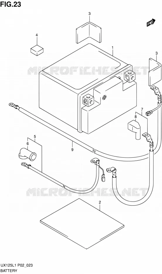 BATTERIE Suzuki SCOOTER 125 SIXTEEN 2012  UX125L1(P19)