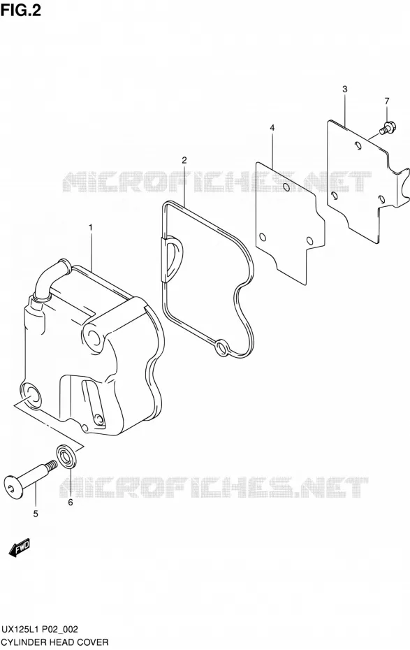 COUVRE CULASSE Suzuki SCOOTER 125 SIXTEEN 2011  UX125L1(P19)