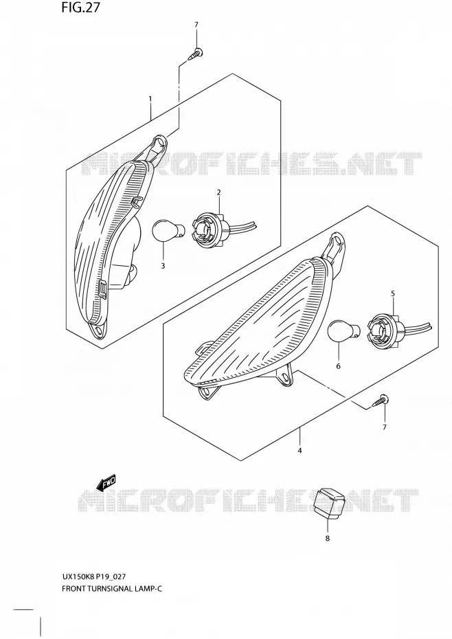 CLIGNOTANTS AVANT Suzuki SCOOTER 150 SIXTEEN 2010  UX150 L0 (P19)
