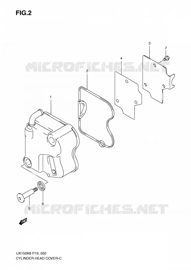 COUVRE CULASSE Suzuki SCOOTER 150 SIXTEEN 2010  UX150 L0 (P19)