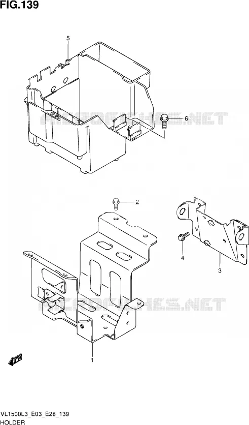 SUPPORT Suzuki MOTO 1500 BOULEVARD 2013  VL1500 L3/VL1500B L3 (E03,E28,E33)