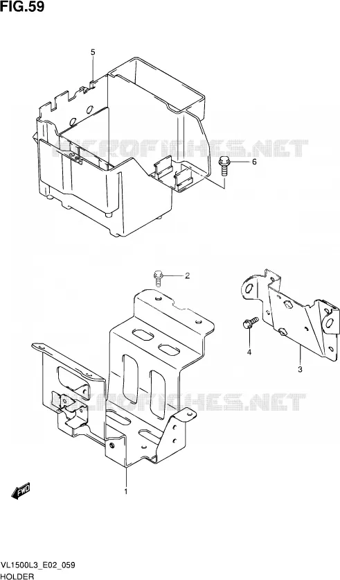SUPPORT Suzuki MOTO 1500 INTRUDER 2013  VL1500B L3 (E19)