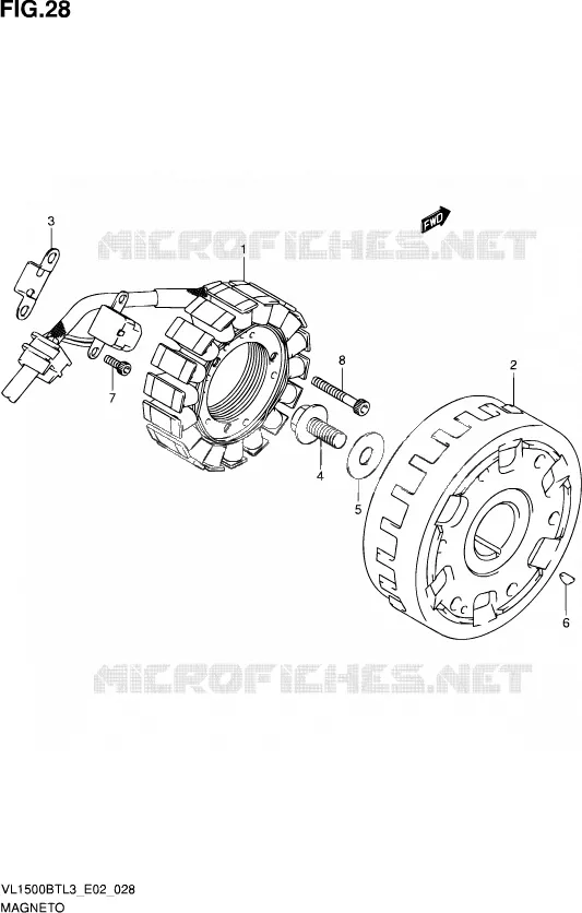 ALLUMAGE ROTOR - STATOR Suzuki MOTO 1500 INTRUDER 2012  VL1500B TL3 (E19)