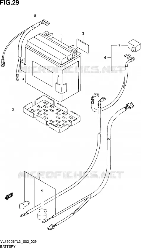 BATTERIE Suzuki MOTO 1500 INTRUDER 2013  VL1500B TL3 (E19)