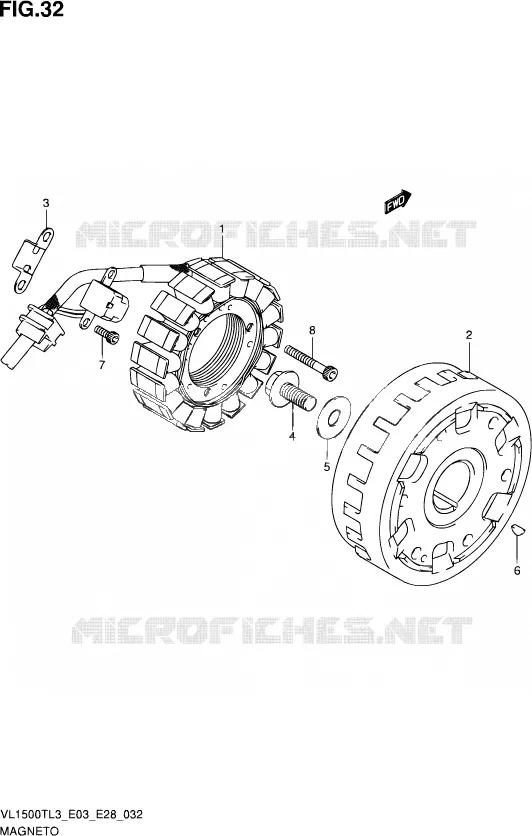 ALLUMAGE ROTOR - STATOR Suzuki MOTO 1500 BOULEVARD 2013  VL1500T L3 (E03,E28,E33)