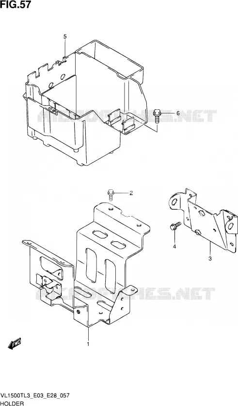SUPPORT Suzuki MOTO 1500 BOULEVARD 2013  VL1500T L3 (E03,E28,E33)