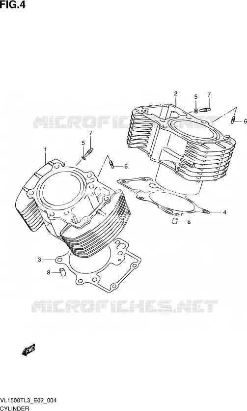 CYLINDRE Suzuki MOTO 1500 INTRUDER 2013  VL1500T L3 (E19)