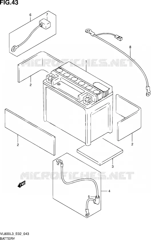 BATTERIE Suzuki MOTO 800 VOLUSIA 2013  VL800 L3 (E02)