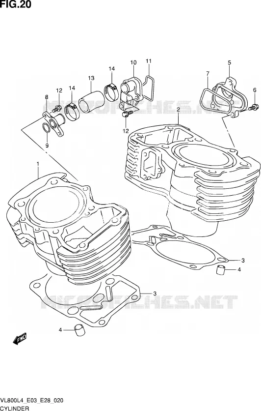 CYLINDRE Suzuki MOTO 800 VOLUSIA 2014  VL800 L4/VL800T L4/VL800C L4